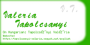 valeria tapolcsanyi business card